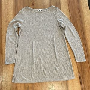 J. Jill Tan Long Sleeve Sweater